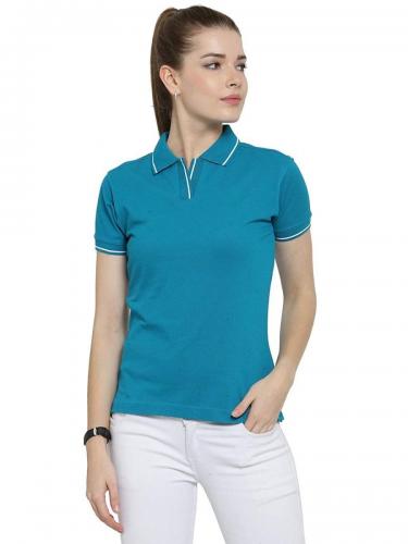 Womens-100-Pure-Organic-Cotton-Polo-T-Shirt-Royalish