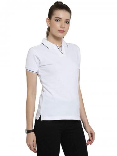 Womens-100-Pure-Organic-Cotton-Polo-T-Shirt-White